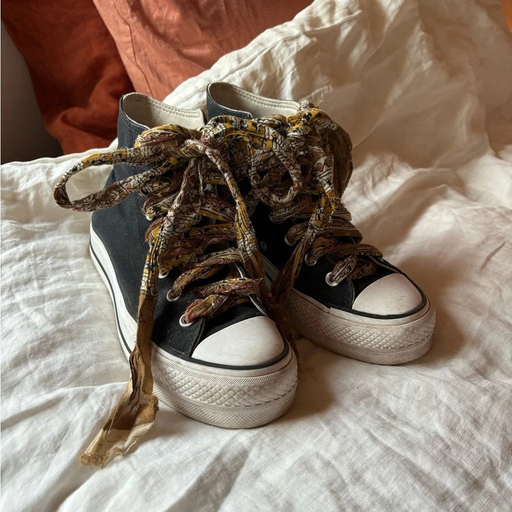 Converse Hightop Sneakers with Bohemian Laces - Picture 5 of 9